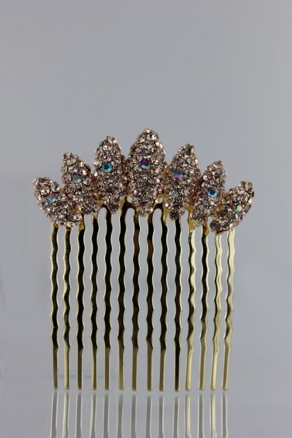 Crescent wedding side hair comb 