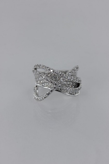 Dimentional Line CZ Ring Wholeale