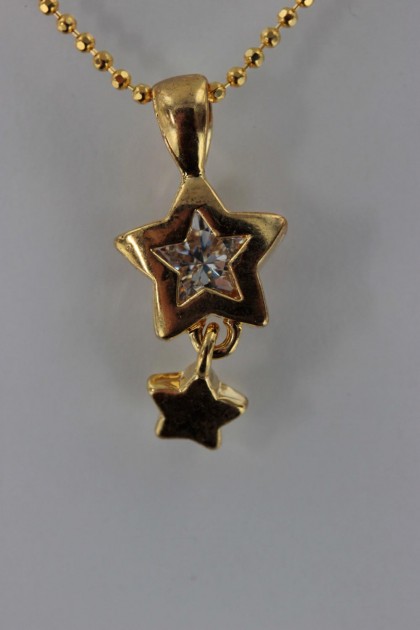 Star Dangle CZ Pendant Necklace