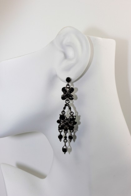 baroko symbol drop stud earring 