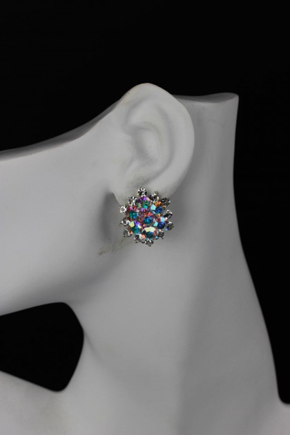 flower clipon earring