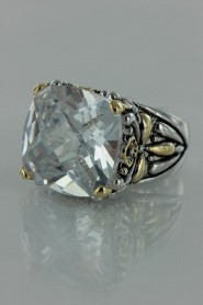 CZ-RS711 Clear Antique CZ ring 