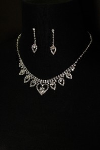 heart flower necklace set