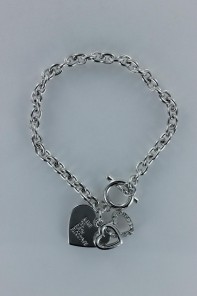 Double heart bracelet