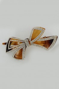 Rhinestone bow style hair clip jewelry 