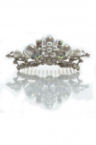 Crown Pearl Wedding Comb