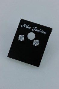 5mm AAA Quality one point up CZ Earring 