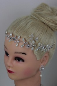 Handmade Bridal Hair with Bobby with Matching Earring