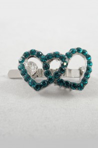 Double heart magnetic hair pin
