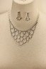 Net rhinestone necklace set