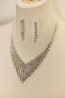 Line rhinestone necklace set