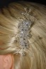 Hand crystal bridal side hair comb 