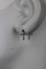 Cross Cubic Zirconia Earring with silver post
