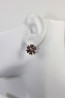 dianthus flower stud earring