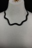 Wavey black rhinestone necklace