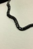 Wavey black rhinestone necklace